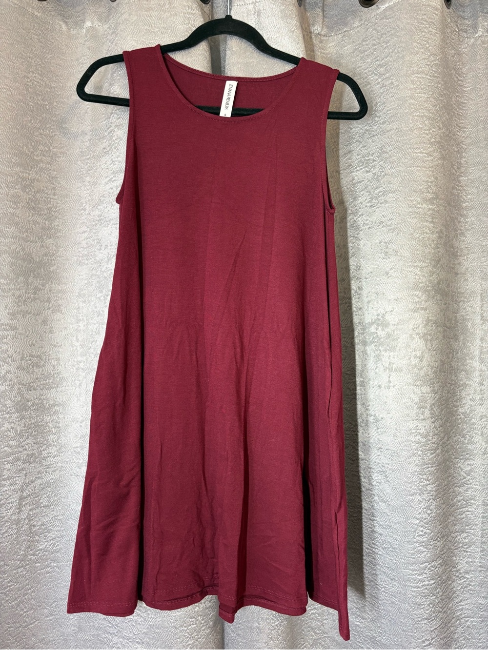 Sleeveless Mini Dress in Burgundy